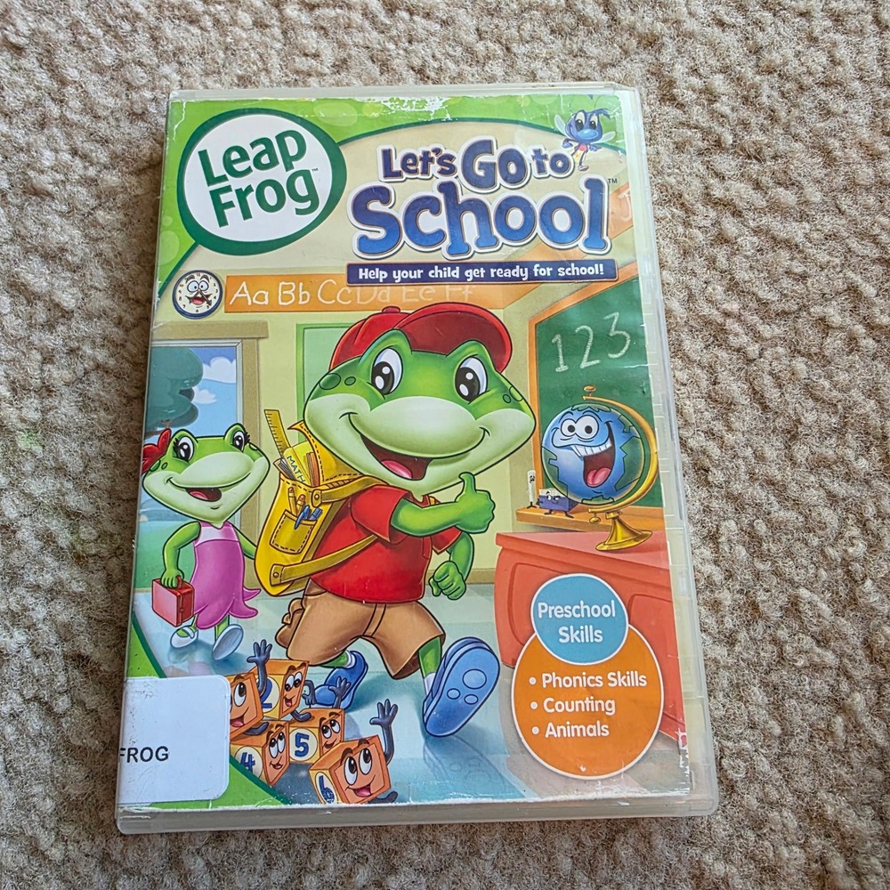 LeapFrog Lets Go to School DVD Preschool Phonics Counting Animals Learning